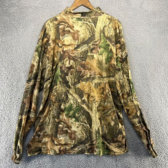 Vintage Ace Sportswear Shirt Mens 2XL Green Advantage Camo All Over USA Mock 90s - Picture 8 of 11